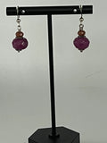 Sterling Silver Purple faceted Earrings