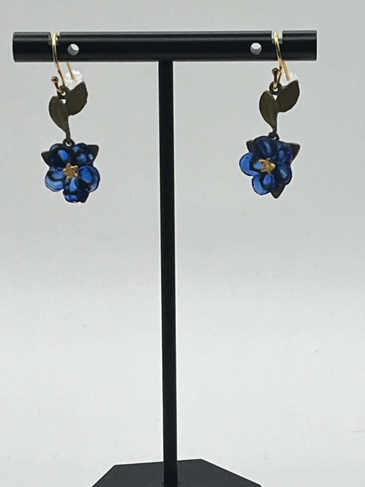 Michael Michaud Blue Violet Wire Earrings