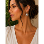 925 Sterling Silver Heart Horse Earrings