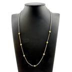 Sterling Silver and Brass Disc Necklace