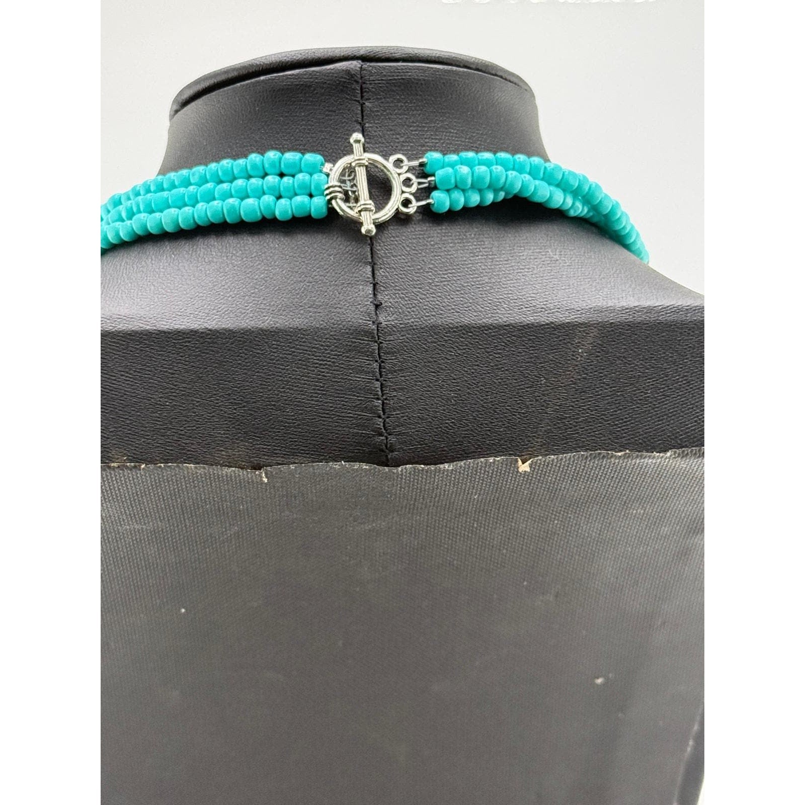 Navajo Mary W Roanhorse Multi Strand Magnesite Choker Necklace