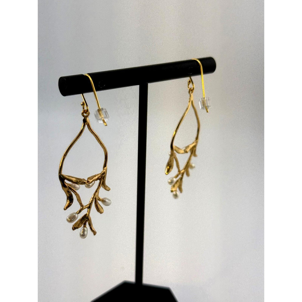 Michael Michaud Night Willow Oval Wire Earrings