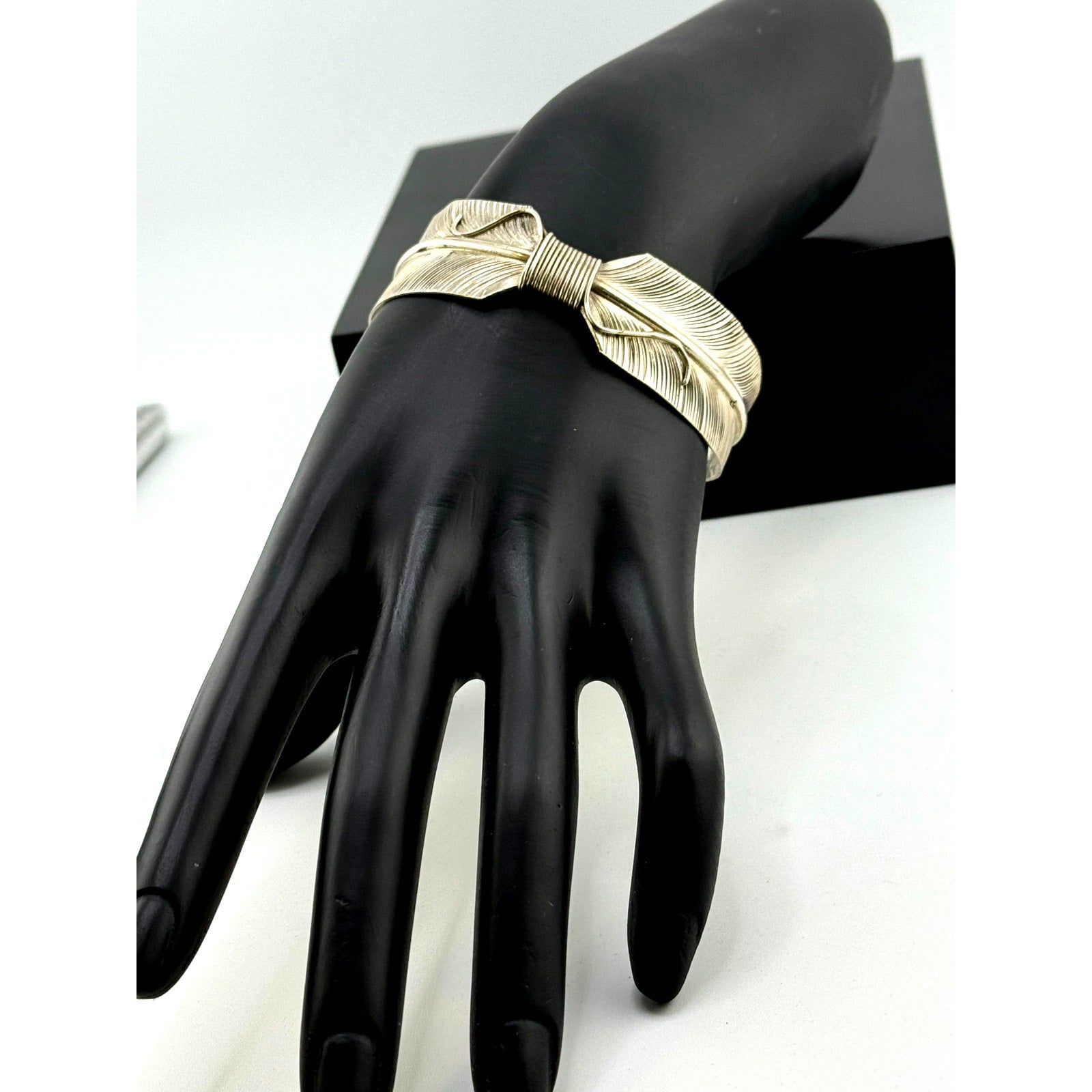 Navajo Bernita Begay Oxidized Sterling Silver Cuff Bracelet