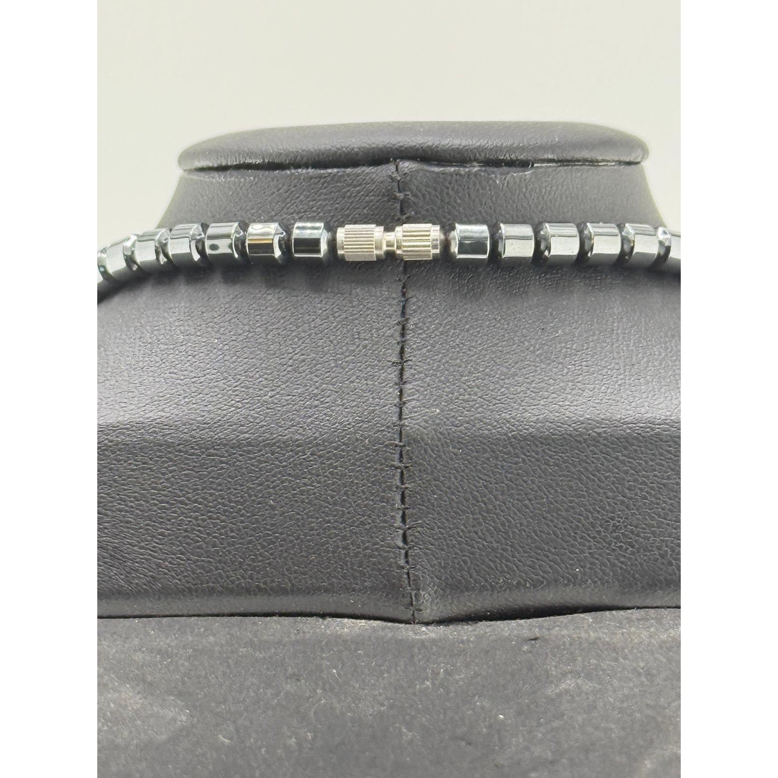 Native American Howlite Hematite Pendant Necklace
