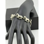 High Quality Sterling Silver Detailed Horse Bracelet