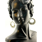 Karine Sultan Embellished Circle Drop Dangle Earrings