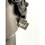 Karine Sultan Sterling Double Square Stud Earrings