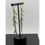 Michael Michaud Herb Rosemary Long Dangle Wire Earrings