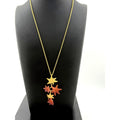 Michael Vincent Michaud 18K Gold Plated Japanese Maple Pendant Necklace