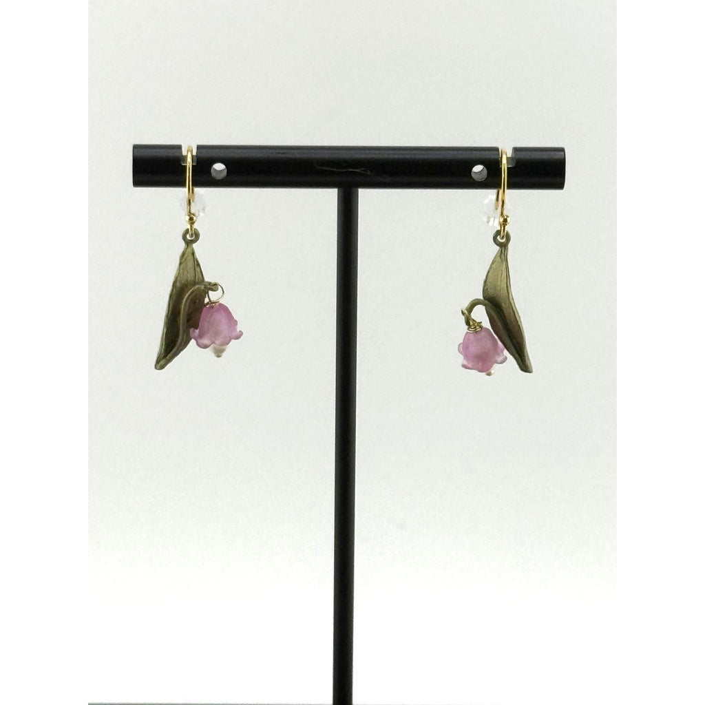 Michael Michaud Pink Lily of the Valley Wire Earrings