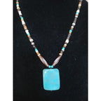 Native American Navajo Mary Roanhorse Magnesite Pendant Necklace