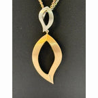 Breuning 925 Sterling, Gold Plated, Diamond Double Strand Necklace