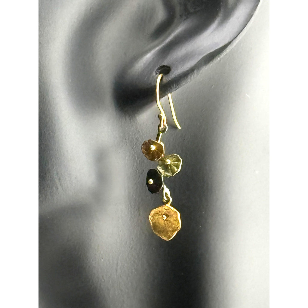 Michael Michaud Dainty Nasturtium Drop Wire Earrings