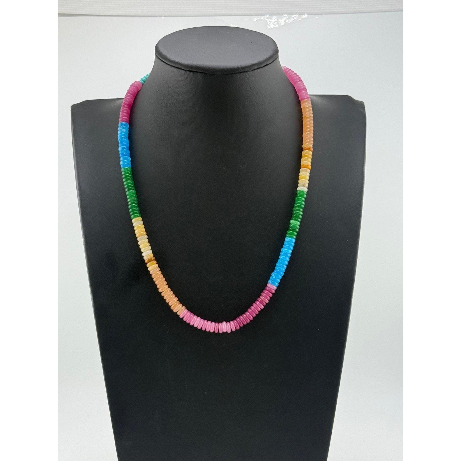 Native American Navajo Mary Roanhorse Multi-Color Beaded Necklace