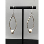 Vintage Milor 925 Sterling Silver Pearl Dangle Earrings