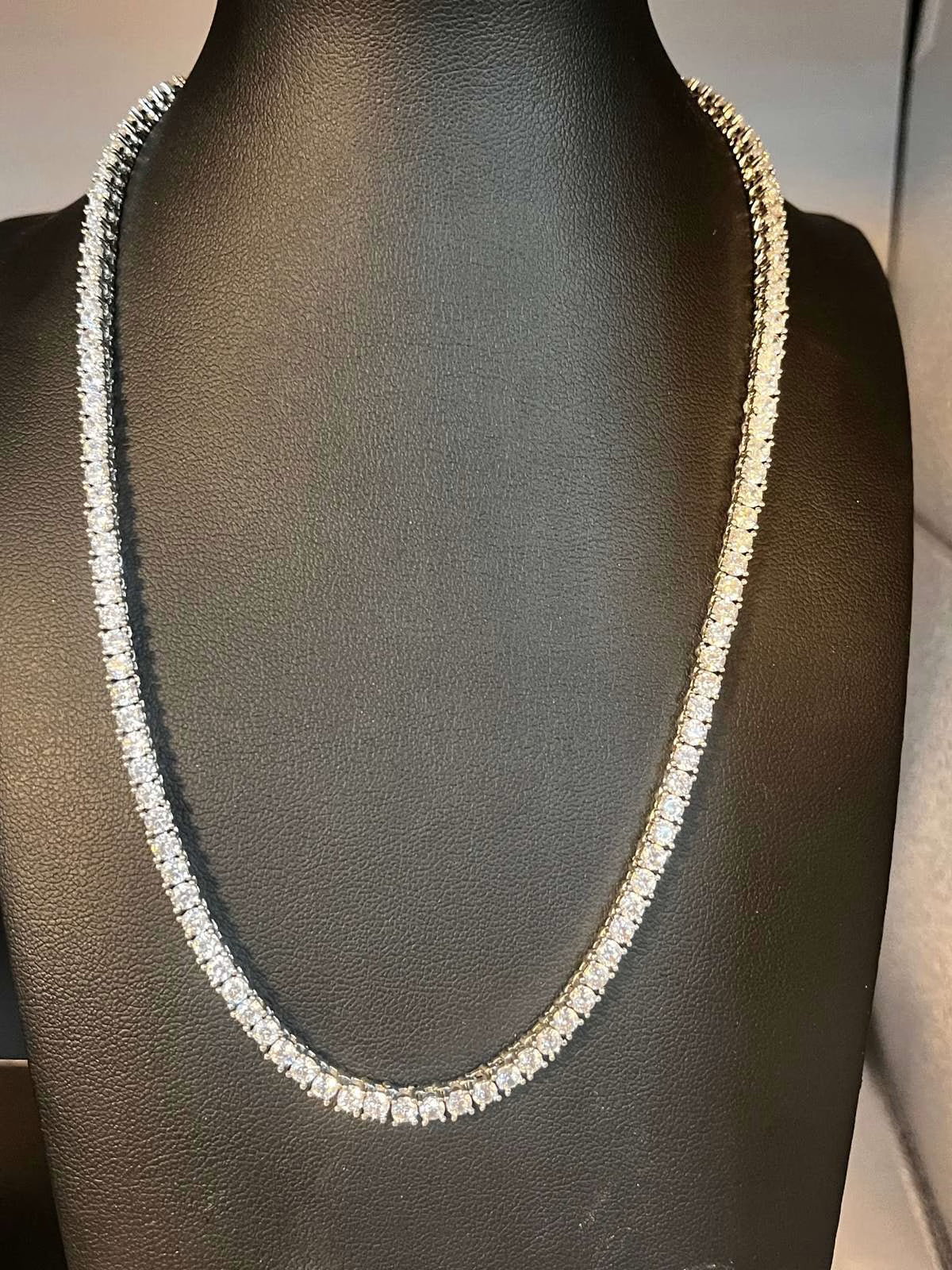 925 Sterling Silver Rhodium Plated Sahira 16 inch CZ Necklace