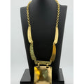 Karine Sultan Large Plate Pendant Necklace