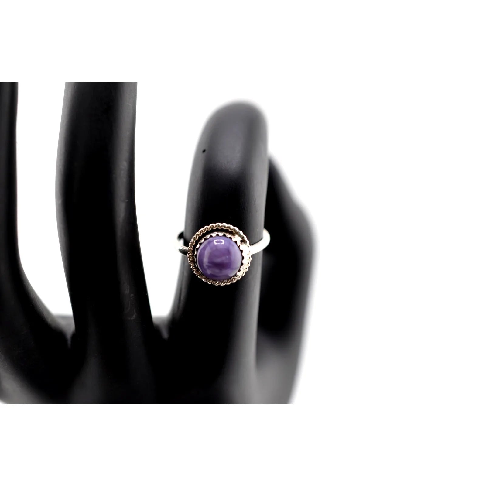 Navajo Ernest Wood Amethyst Sterling ring size 6