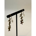 Michael Michaud Flowering Thyme Long Dangle Wire Earrings