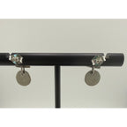 Jane Diaz Sterling Silver Tiny Half Moon / Full Moon Stud Earrings