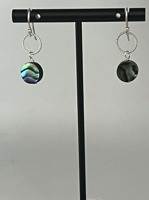 Barse 'Loop De Loop' Abalone Earrings