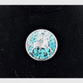 Vintage Signed Mexico 925 Sterling Turquoise Pendant or Pin