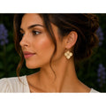 Michael Michaud Special Edition Hydrangea Petal Wire Drop Earrings