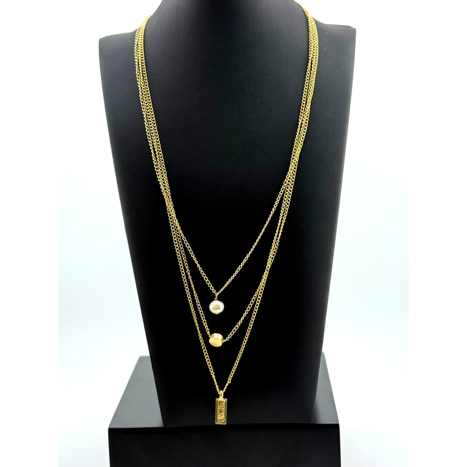 Karine Sultan Multi Layer 24K GP Boho Necklace