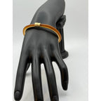 Michael Vincent Michaud 18K Gold Plated Amber Bangle Bracelet