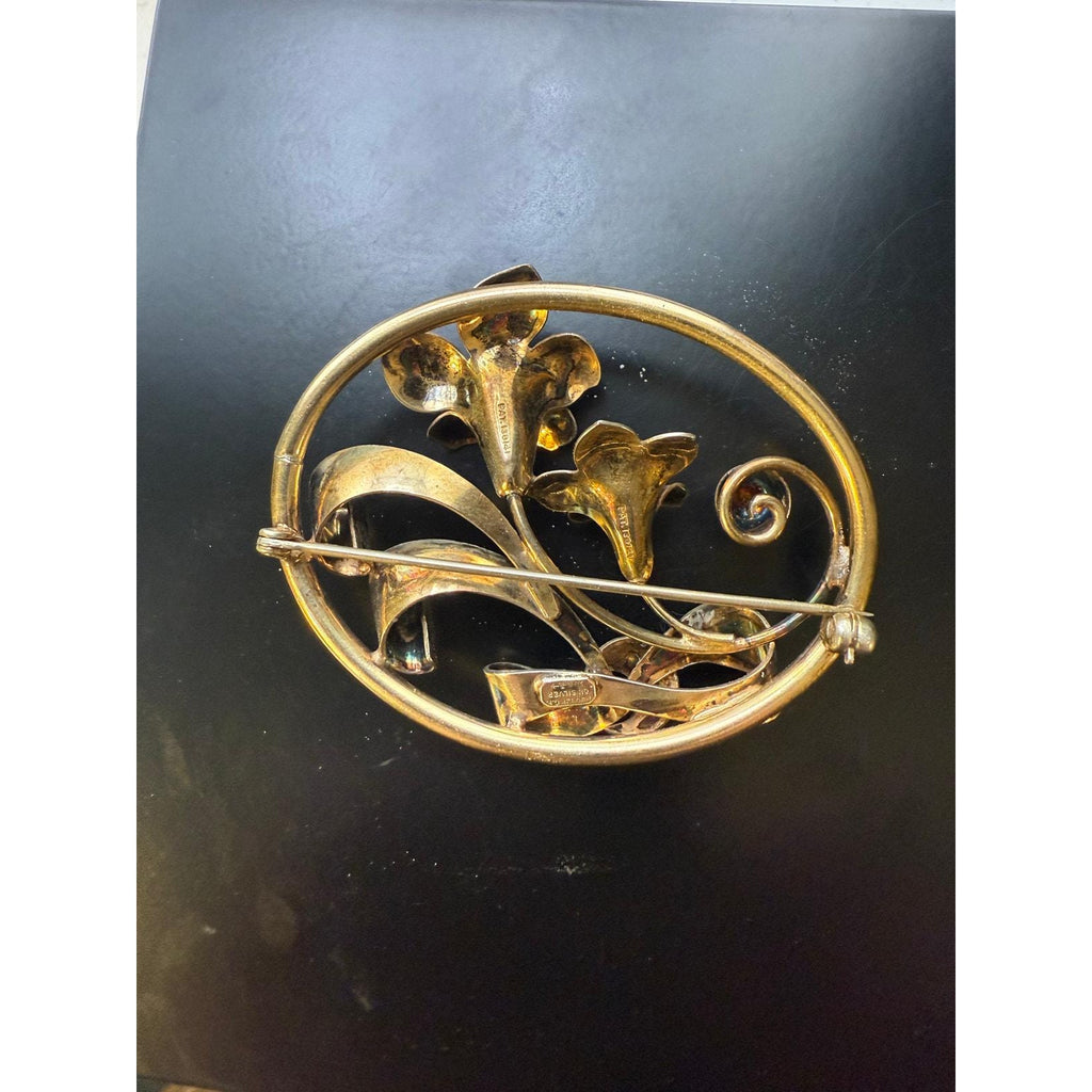 Vintage 12K Gold Filled Art Nouveau Brooch