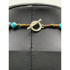Native American Turquoise - Howlite - Coral Cross Pendant Necklace