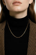 Jane Diaz Gold Plated Sterling Silver Paper Clip Handmade Chain Necklace