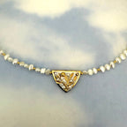 Michal Golan Luster & Light Pearl Triangle Necklace