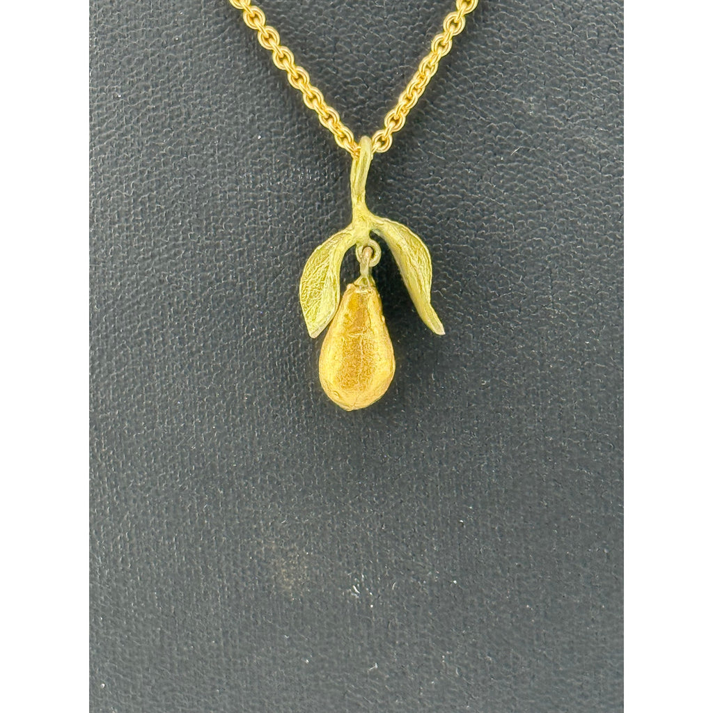 Michael Michaud Golden Pear Pendant Necklace