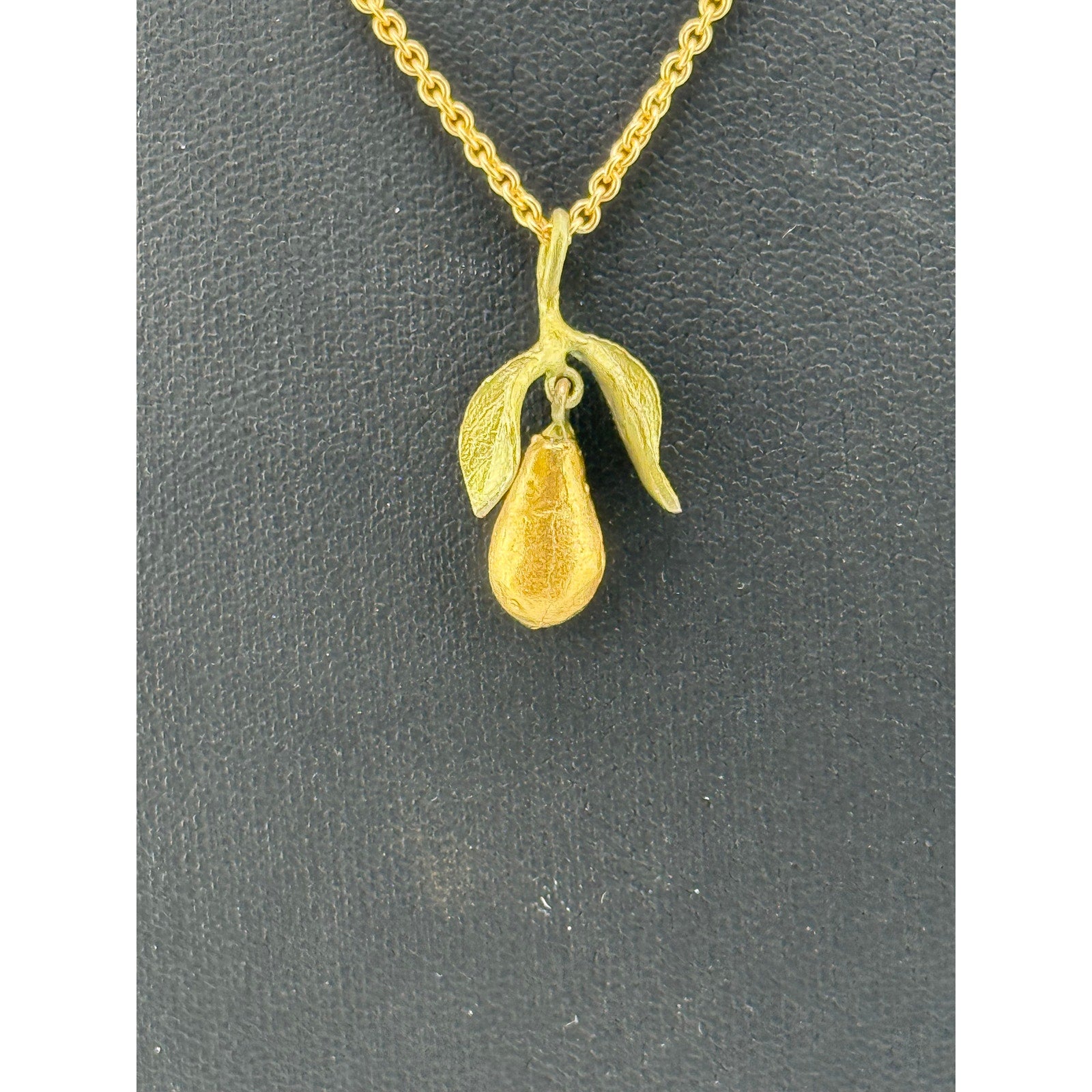 Michael Michaud Golden Pear Pendant Necklace