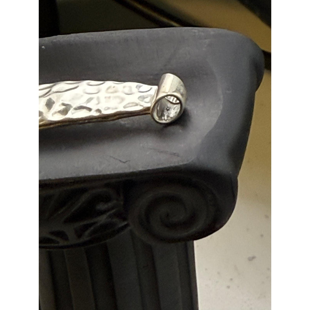 Silpada 925 Sterling Silver Hammered Curved Tie Pendant