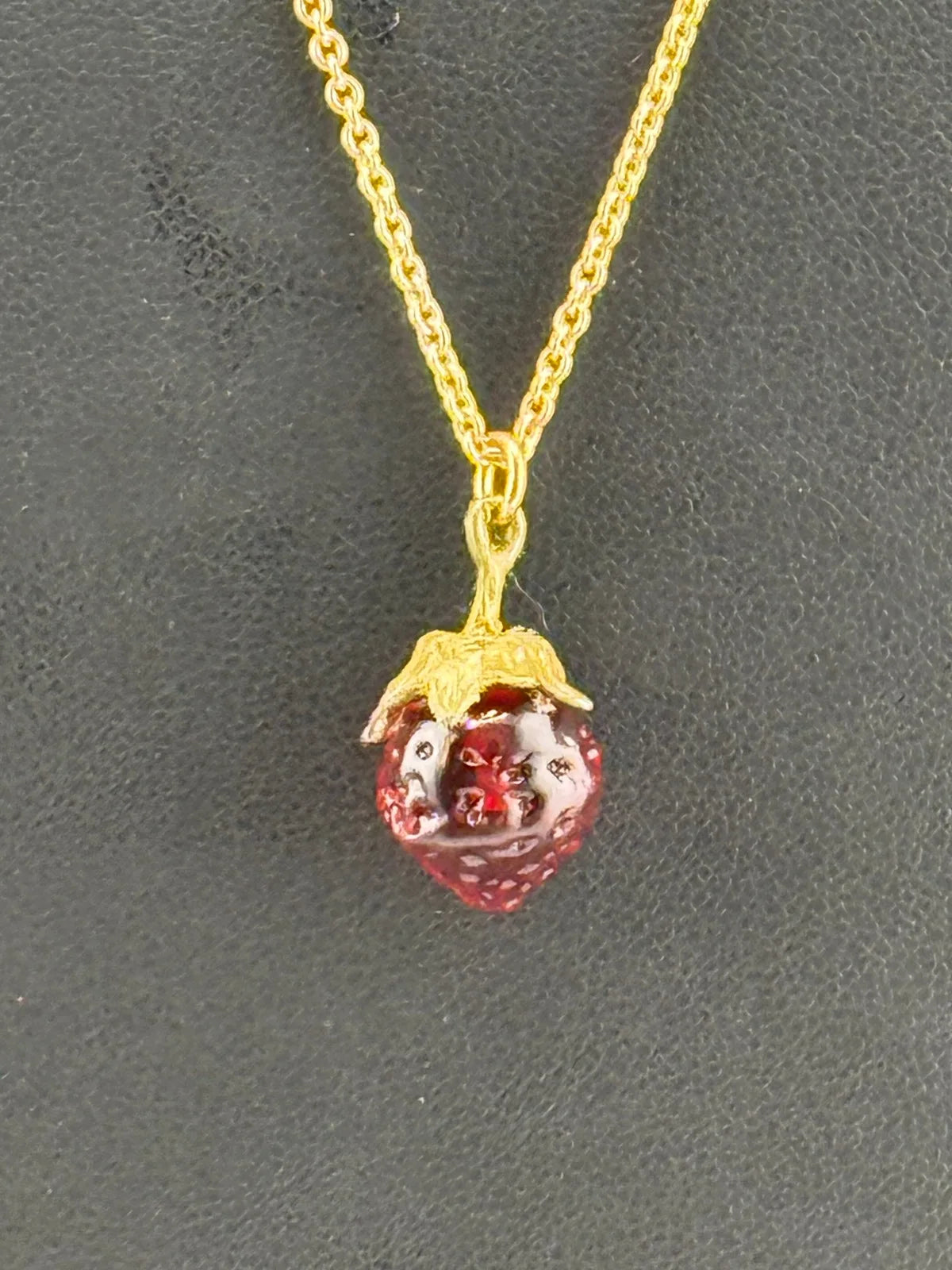 Michael Michaud Strawberry Dainty Pendant Necklace