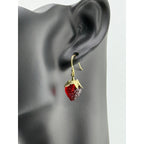 Michael Michaud Strawberry Dainty Wire Earrings