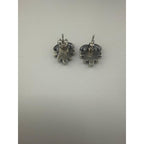 Native American Sterling Silver Fan Shaped Post Earrings