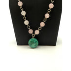 Native American Rose Quartz, Turquoise Necklace