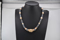 Native American Handmade Sea Coral, Jade-Driftwood-Wooden-Glass Beads 18" Necklace