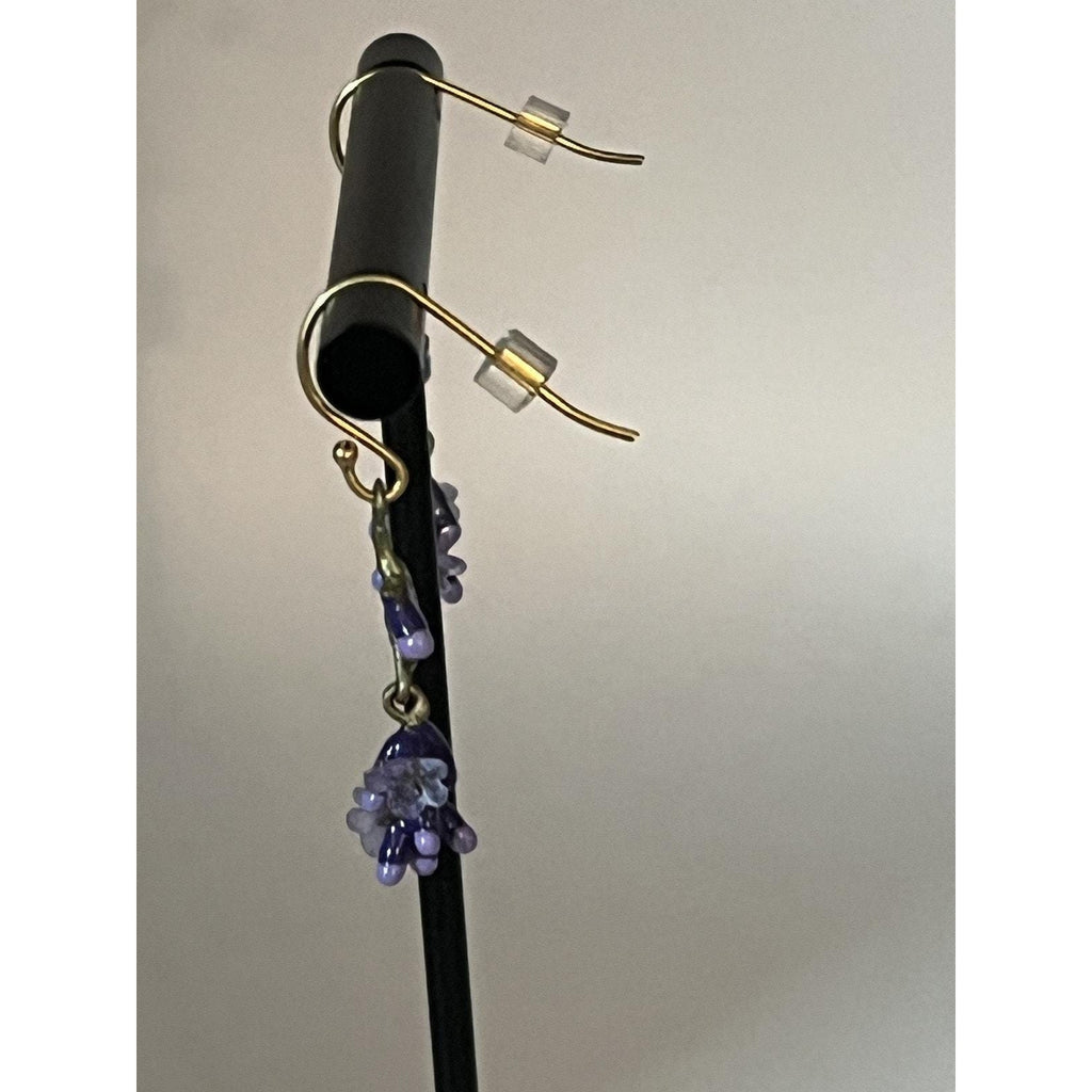 Michael Michaud Lavender Dangle Wire Earrings