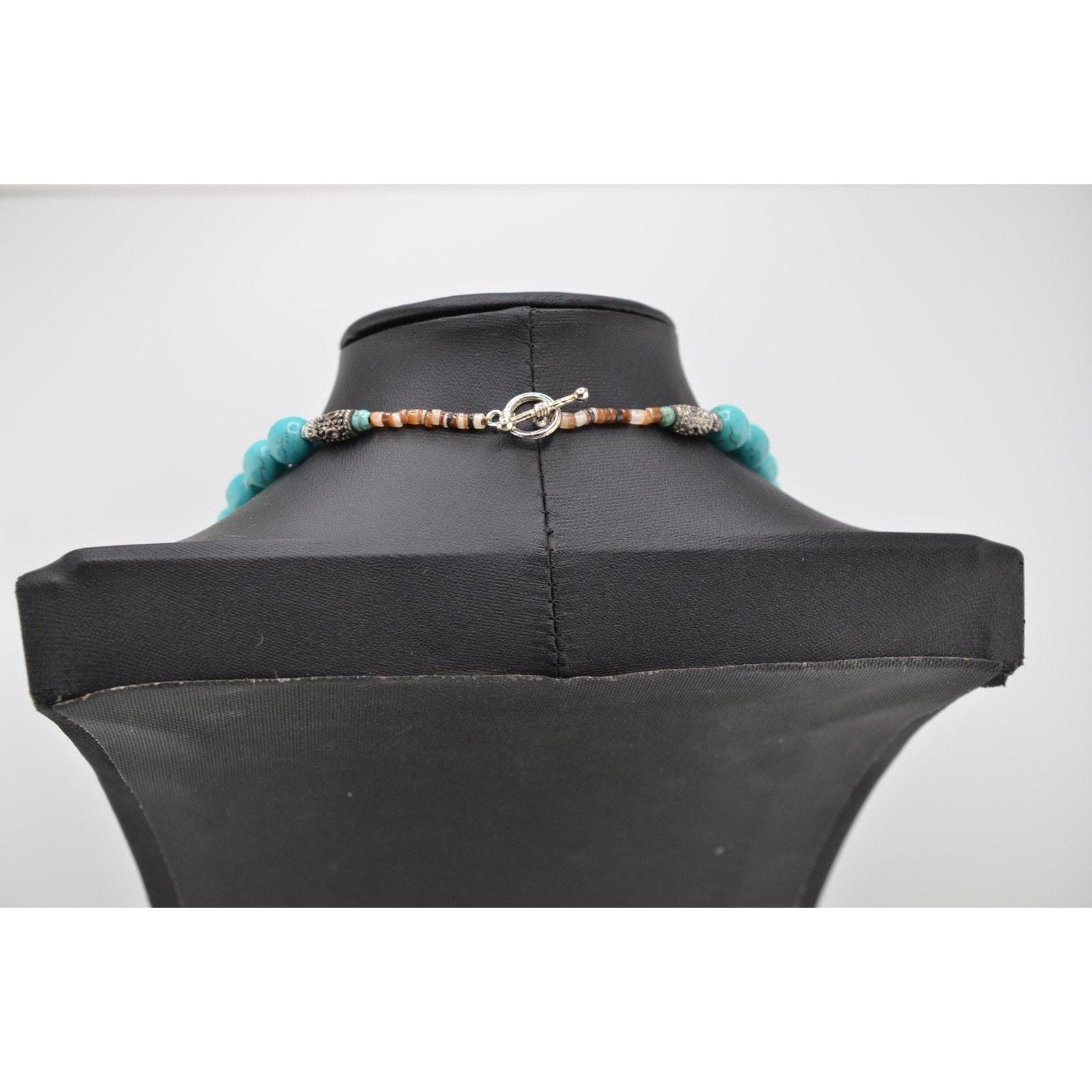 Vintage Native American Navajo Tumbled Howlite Necklace