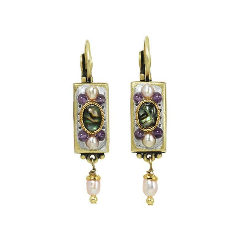 Michal Golan Amethyst Bar Earrings