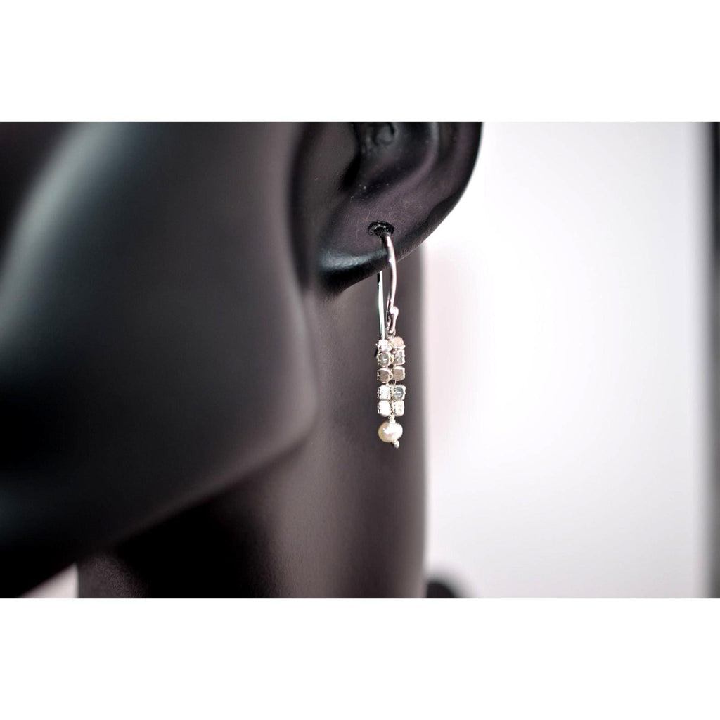 Catherine Weitzman Sterling Silver Keishi Pearl Dangle Earrings