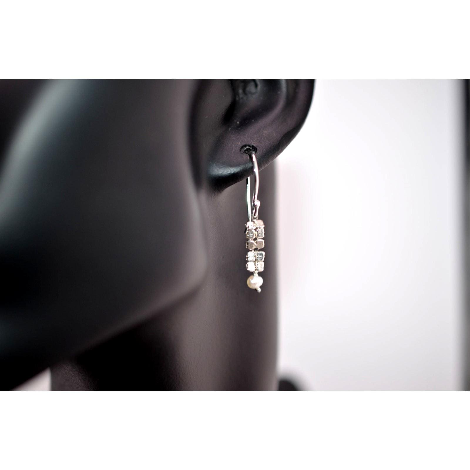 Catherine Weitzman Sterling Silver Keishi Pearl Dangle Earrings