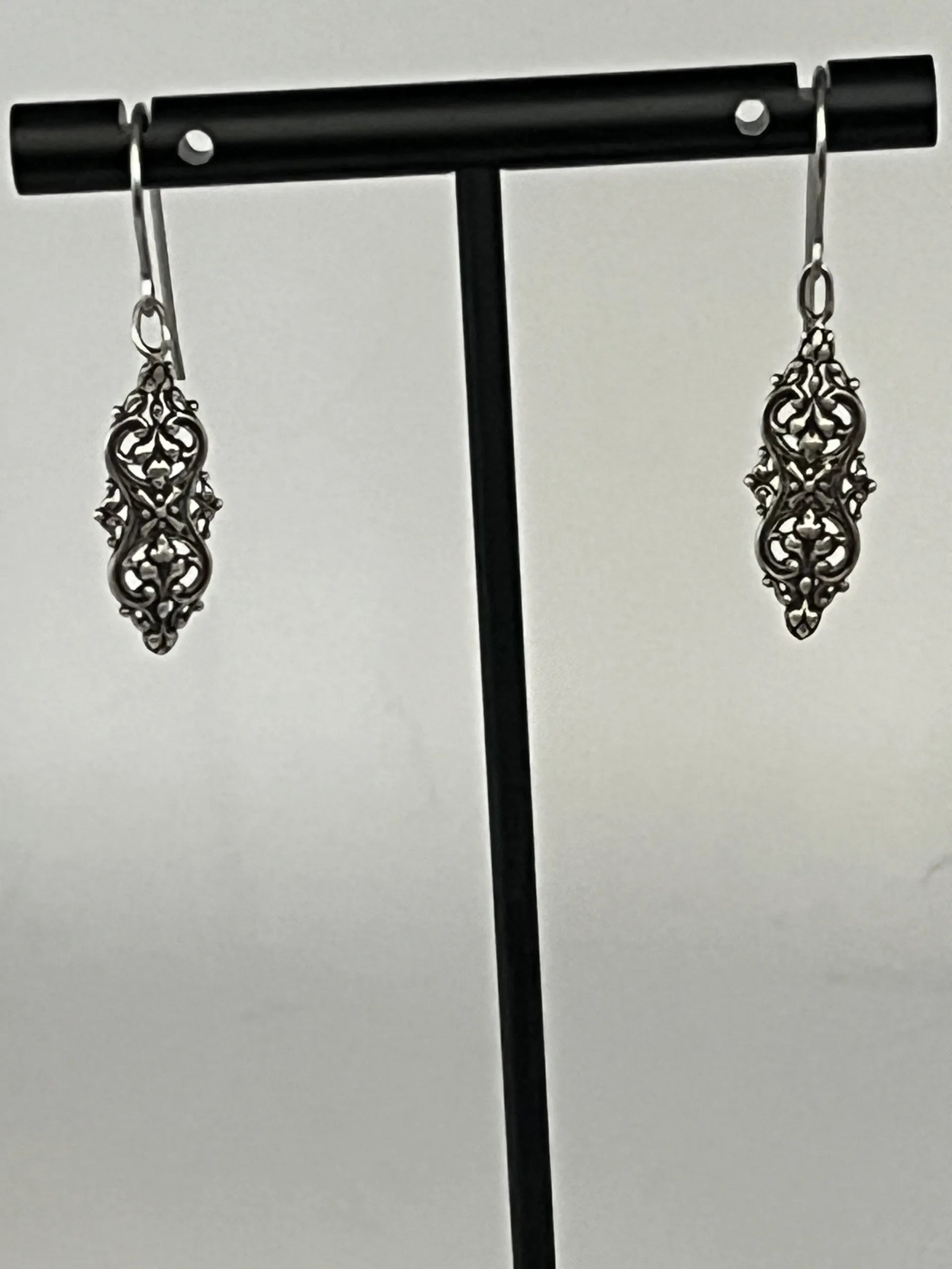 Sterling Silver Filigree Dangle Earrings