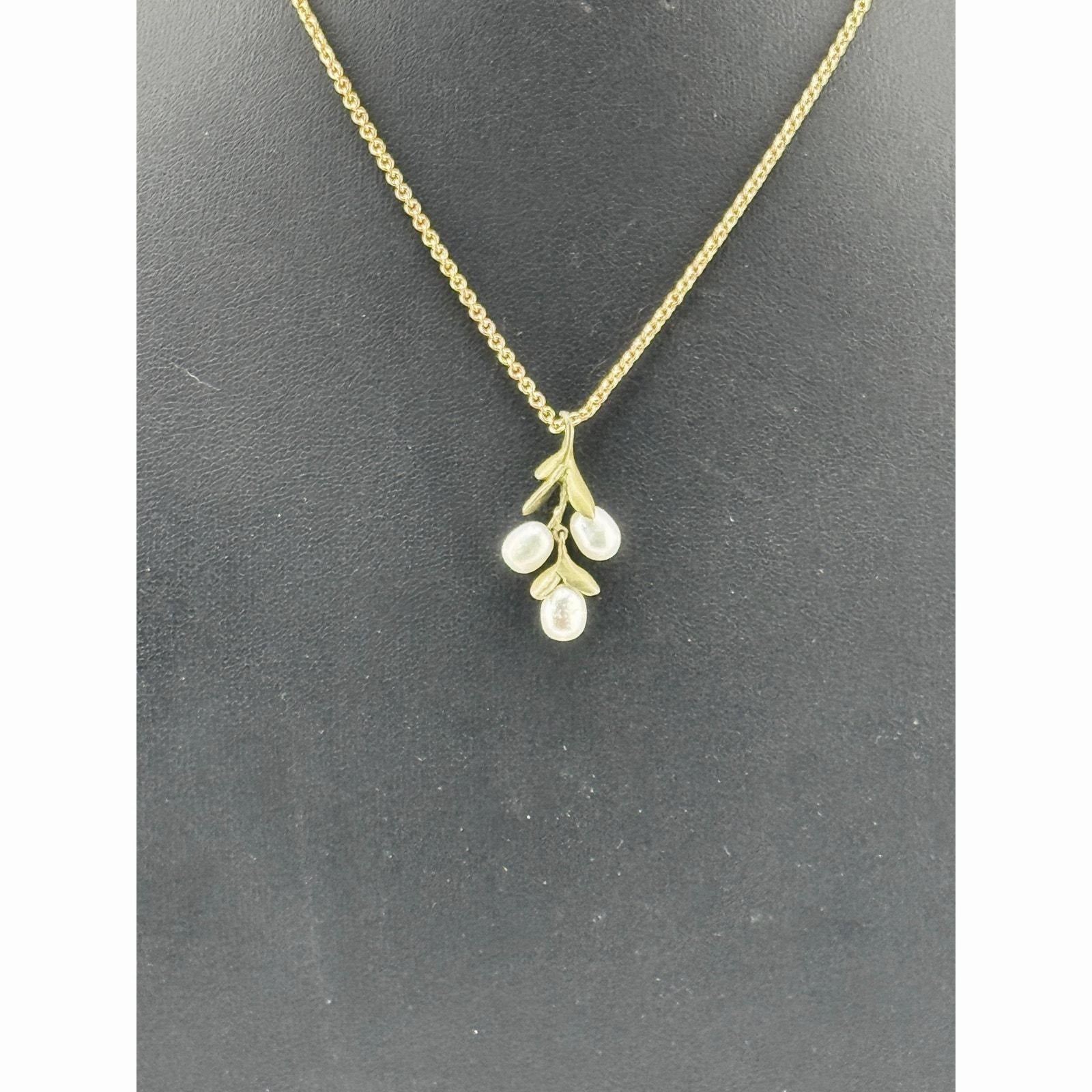 Michael Michaud Boxwood Pearl Pendant Necklace