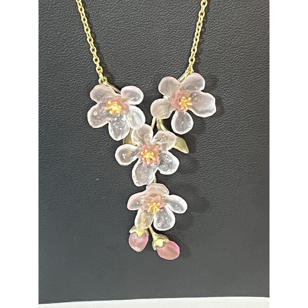 Michael Michaud Peach Blossom "Y" Necklace