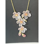 Michael Michaud Peach Blossom "Y" Necklace